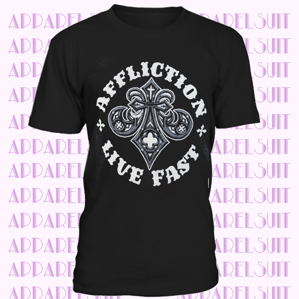AFFLICTION Mens T-Shirt ROYALE Wings BLACK Tattoo Motorcycle Biker MMA UFC