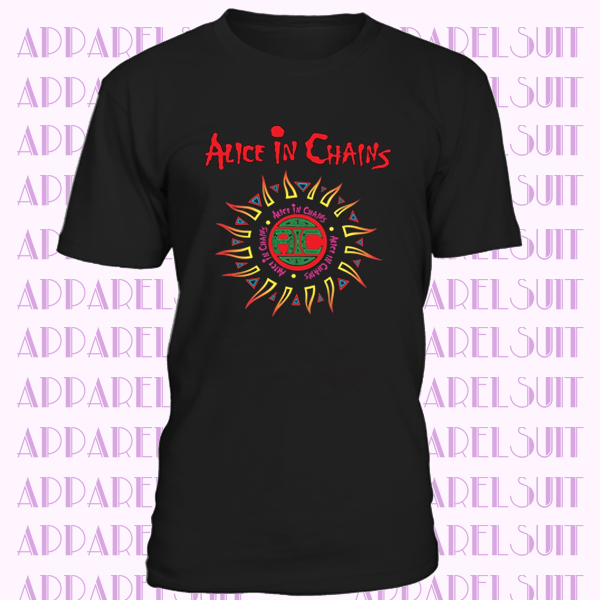 Alice In Chains Logo Mens Black Rock T-shirt