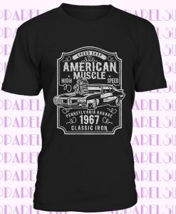 American muscle T Shirt DTG print High Quality Cotton car mechanic motor garage