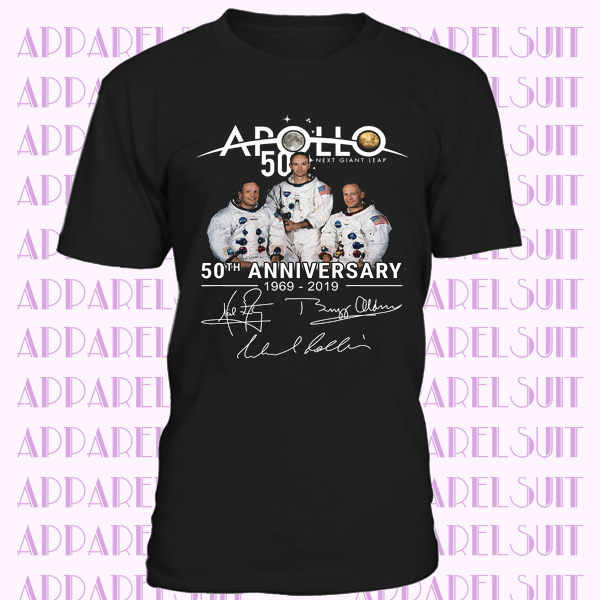 Apollo 11 - 50th Anniversary T Shirt Moon Landing 1969-2019