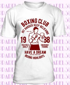 Boxing Club T-Shirt Mens boxers top gym training workout