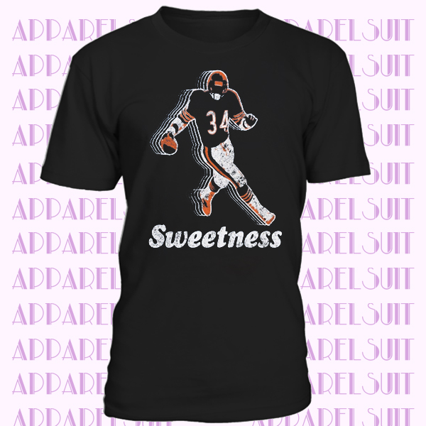 CHICAGO BEARS WALTER PAYTON SWEETNESST-SHIRT, RETRO FADED