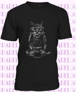 Cat Samurai Mens T Shirt