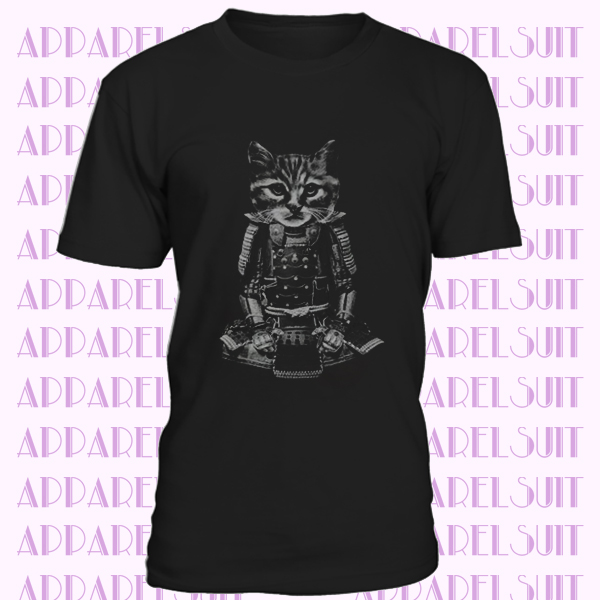 Cat Samurai Mens T Shirt