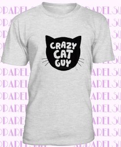 Crazy Cat Guy Mens T-Shirt