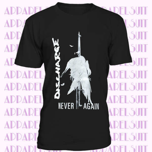 DISCHARGE NEVER AGAIN T-SHIRT S-5XL OFFICIAL MERCH british punk rock hardcore