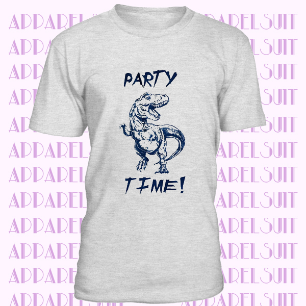 Dinosaur PARTY TIME Mens T-Shirt - Dino Mens Unisex Shirt