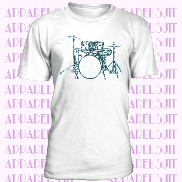 Drum Set tshirt Men's Shirts Music T-shirt Shirts for Drummer Graphic Tees Musician shirt Adult T Shirts Instrument Drumset