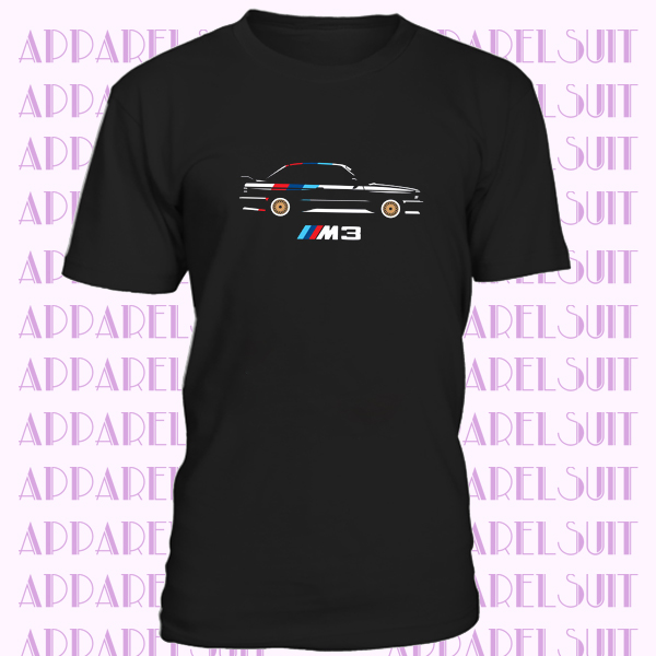 E30 M3 BWW Classic Rally Car Mens Printed T-Shirt