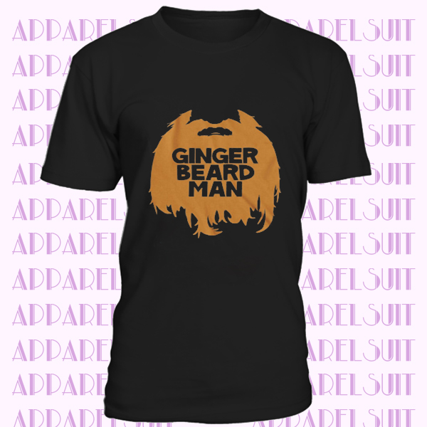 Funny Men's Beard T Shirt, Ginger Beard Man Tee for Bearded Men, Beard Shirt, Funny Beard Shirt, Gingerbeard Man TShirt