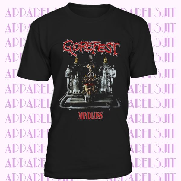 GOREFEST MINDLOSS 1991 DEATH PESTILENCE BOLT THROWER ASPHYX NEW BLACK T-SHIRT