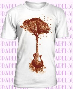 Guitar Tree Music mens T Shirt - Music T shirt - Guitar Tree Tee Shirt