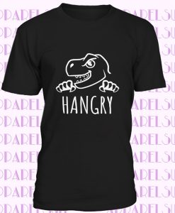 Hangry Shirt Hungry Dinosaur Foodie Gift for Women Men and Kids Short-Sleeve Unisex T-Shirt