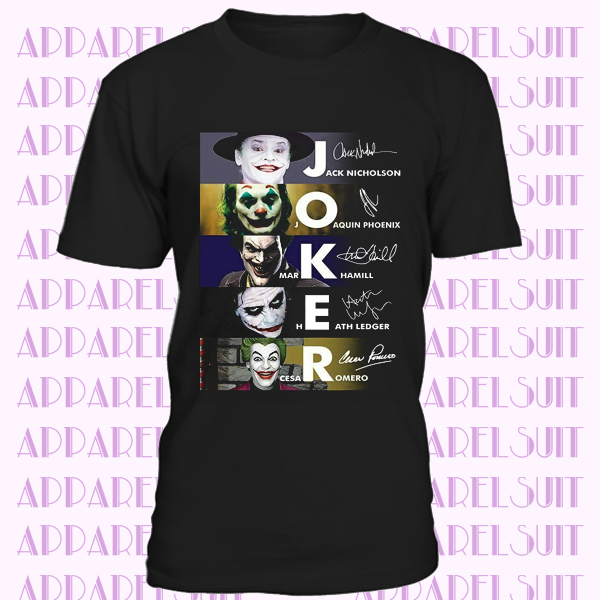 Joker Joaquin Phoenix 2019 T shirt Movies Inspired Jack Mark Heath Jokers Tee