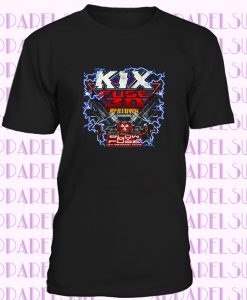 KIX Rock Legend Fuse 30 ReBlown Anniversary Logo Mens Black T-Shirt