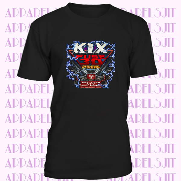 KIX Rock Legend Fuse 30 ReBlown Anniversary Logo Mens Black T-Shirt