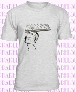 Keyboard Shirt Women, Escape Key T Shirt, Funny Womens Shirt, Nerdy Geeky Shirt, IT Worker Shirt, Computer Nerd Tee, Keyboard Graphic Top