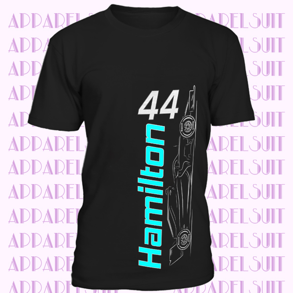 Lewis Hamilton T-shirt 2019 5x F1 World Champion Mercedes