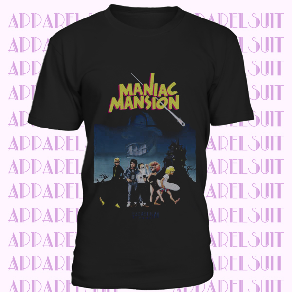 MANIAC MANSION T-shirt Lucasfilm Games 1987- retrogaming-monkey island