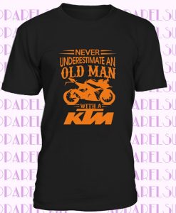 Mens KTM Racing T shirt Funny Old Man Motorbike Bike Gift Fathers