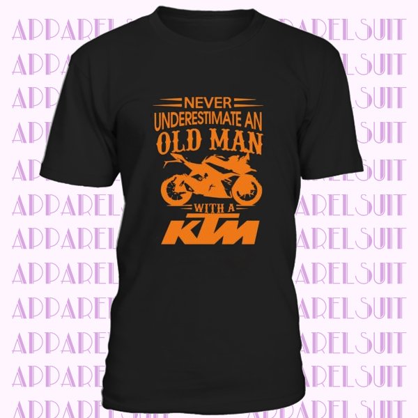 Mens KTM Racing T shirt Funny Old Man Motorbike Bike Gift Fathers