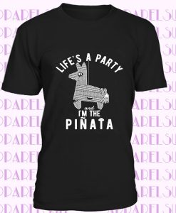 Mens Lifes A Party And Im The Pinata Shirt, Taco T Shirt Men, Funny Donkey Shirts For Men, Funny Animal Booze Shirt, Funny Shirts