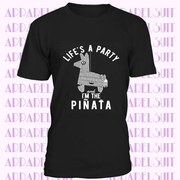 Mens Lifes A Party And Im The Pinata Shirt, Taco T Shirt Men, Funny Donkey Shirts For Men, Funny Animal Booze Shirt, Funny Shirts