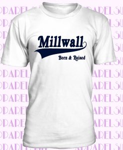 Millwall Born & Raised Retro Baseball Style T-Shirt - Football t shirt club