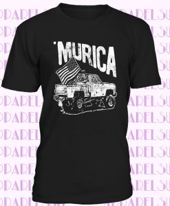 Monster Truck Shirt, Murica Flag Shirt, Independence Day Truck Shirt, 4th Of July Beer Drinking Shirt, America Patriotic Shirt
