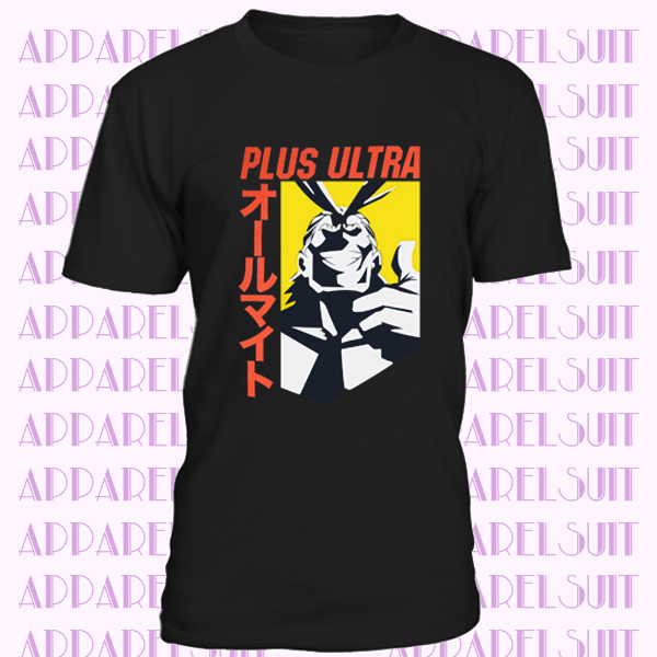 My Hero Anime All Might Plus Ultra Men's Short Sleeve T Shirt Tees