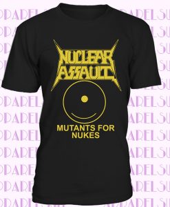 NUCLEAR ASSAULT MUTANTS FOR NUKES BLACK T SHIRT THRASH METAL CROSSOVER SOD