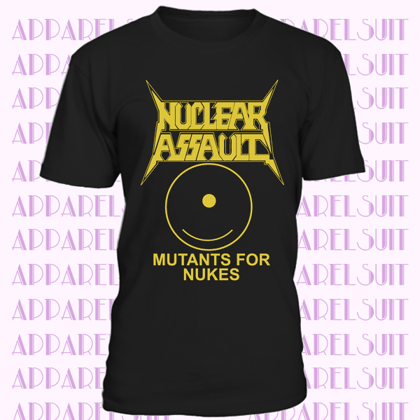 NUCLEAR ASSAULT MUTANTS FOR NUKES BLACK T SHIRT THRASH METAL CROSSOVER SOD