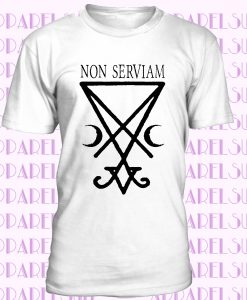 Non Serviam white T-Shirt, sigil of Lu