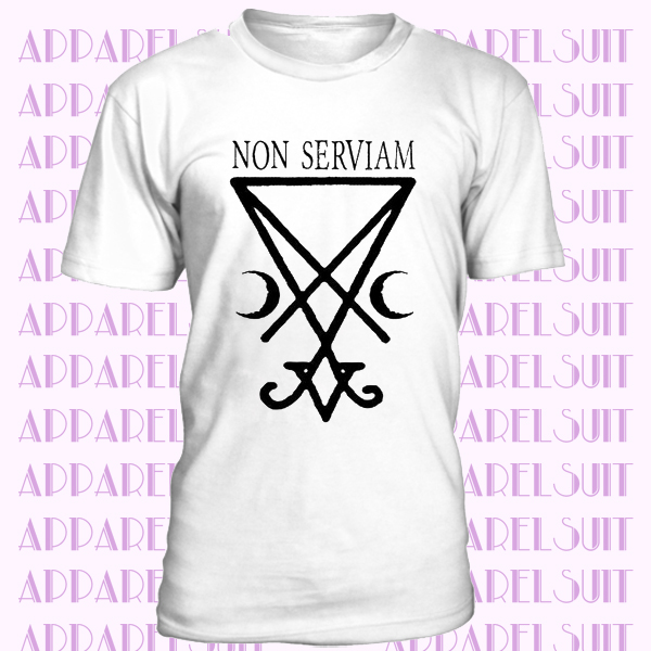 Non Serviam white T-Shirt, sigil of Lu