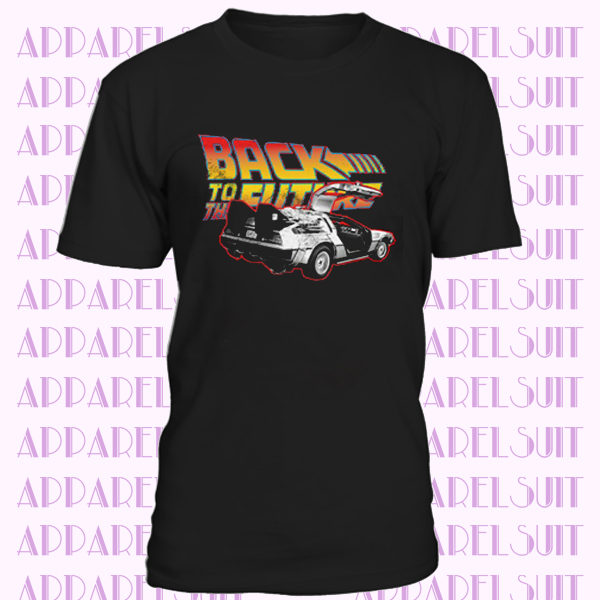 Official Back To The Future Logo and DeLorean T Shirt