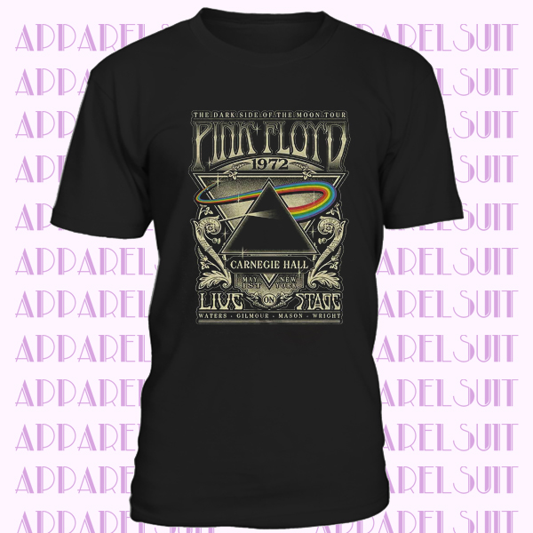 Pink Floyd Dark Side of the Moon Tour 72 BL Official Tee T-Shirt