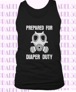 Prepared For Diaper Duty Funny New Parrent Gift Singlet