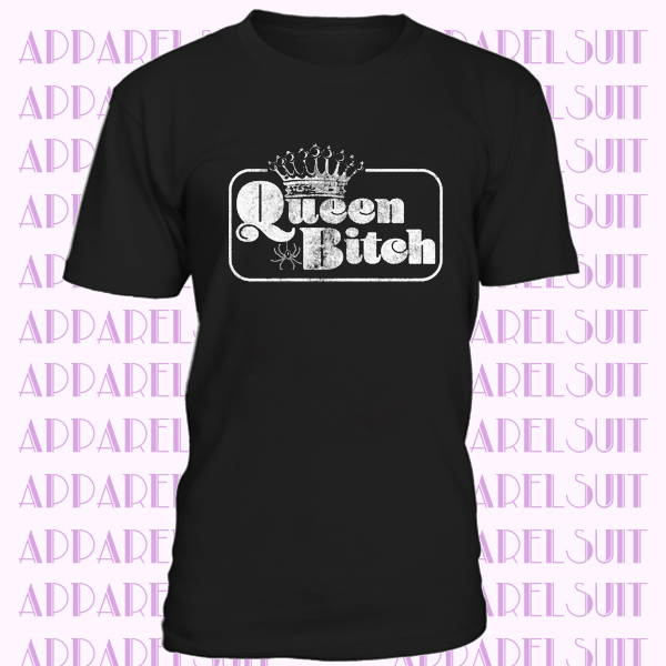 QUEEN BITCH Shirt, Sassy Shirt Women, Bossy T Shirt, Bling Tee, Womens Attitude Shirt Funny, Royalty Shirt, Fitted Shirts With Sayings