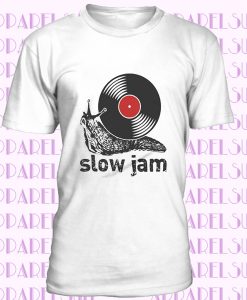 Slow Jam Shirt, Vintage Music Tees, Funny Snail Tshirt, Mens, Womens