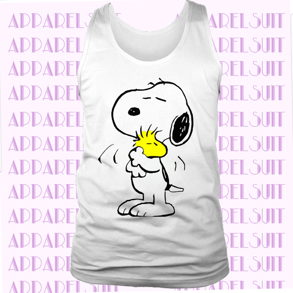 Snoopy PEANUTS Cartoon Happy Cute T-shirt Vest Tank Top Men Women Unisex