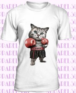 Summer Funny Cat Cartoon Print T-shirt Lot Men Short Sleeve Cotton Tee Tops New
