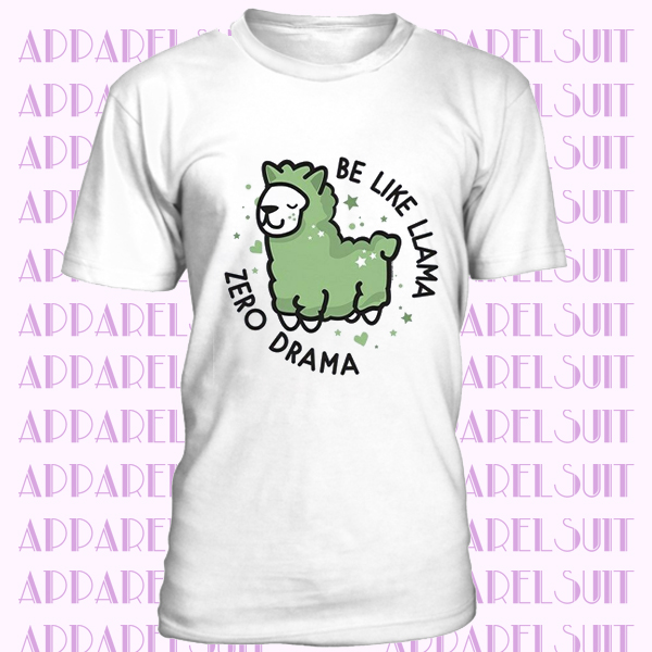 T-shirt Be Like Llama Zero Drama Women's White