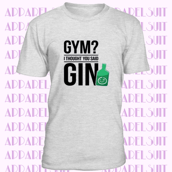 T-shirt Gym I Thought You Said Gin Women Grey