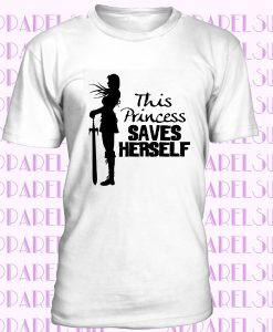 T-shirt This Princess Saves Herself Women's White