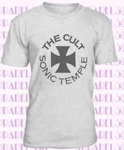 THE CULT SONIC TEMPLE TOUR 89-90 GREY CHARCOAL T SHIRT HARD ROCK IAN ASTBURY