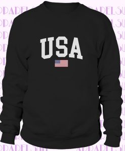 USA Flag Sweatshirt - Patriotic Sweatshirt - 4th of July Sweatshirt - American Flag - Sweatshirt