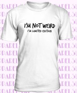 Unique Style I'M Limited Edition Pattern White T-Shirt Short Male Cotton Tee