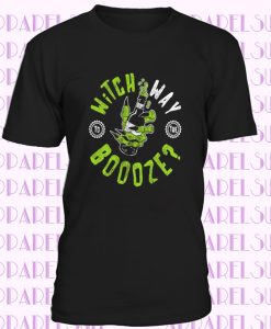 Witch Way To The Booze T Shirt, Naughty Witch T shirt, Halloween Shirt Women, Bachelorette T Shirt, Womens Sexy T Shirt, Halloween Drinking
