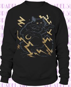 lightning cat - hoodie- sweetshirt