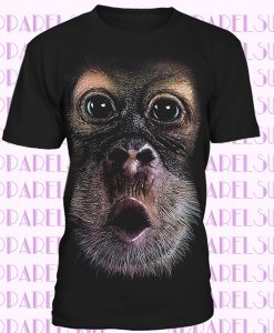 3D Gorilla Monkey Funny Printed Tee Cotton Mens T-Shirts Short Sleeve Top Shirt